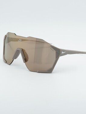 NIKE CHARGED SHIELD IB3518X 009 Sunglasses Grey Shield Frame, Mirror Lenses